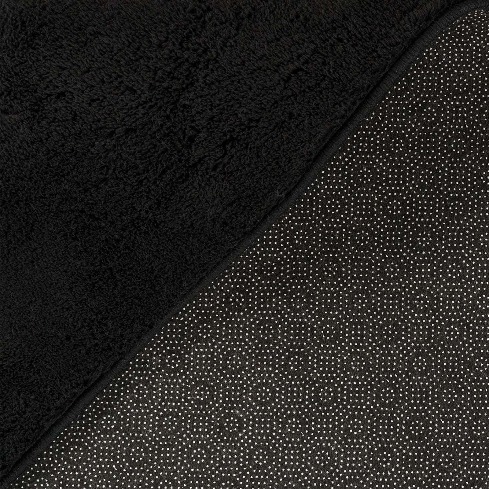 TaraCarpet Teppich Fiona Uni Kurzflor-Teppich, waschbar und supersoft, rechteckig, Höhe: 14 mm, 14 mm Kurzflor, rechteckig, Farbe Schwarz, Größe 50x80 cm – Bild 4 von 5