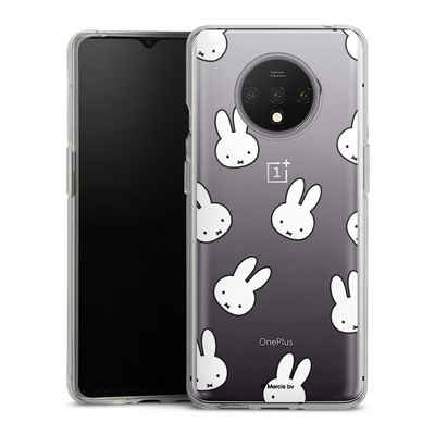 DeinDesign Handyhülle Miffy Muster transparent Miffy Pattern Transparent, OnePlus 7T Silikon Hülle Bumper Case Handy Schutzhülle