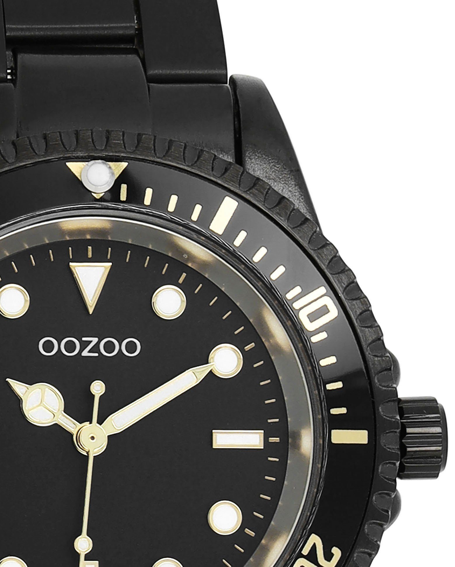 OOZOO Quarzuhr C11149, Metallgehäuse, schwarz IP-beschichtet, Ø ca. 36 mm