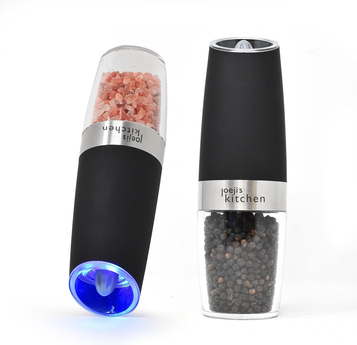 Batteriebetrieben, Automatischer Salz Pfeffermühle (2 Stück) JOEJI’S Salzmühle 2er KITCHEN LED-Licht