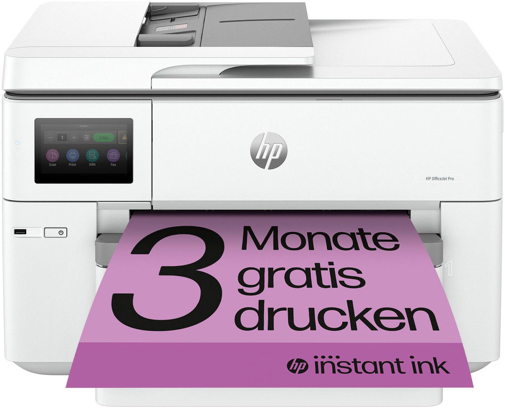 HP OfficeJet Pro 9730e A3 Multifunktionsdrucker, (Bluetooth, LAN (Ethernet), WLAN (Wi-Fi), 3 Monate gratis Drucken mit HP Instant Ink inklusive)