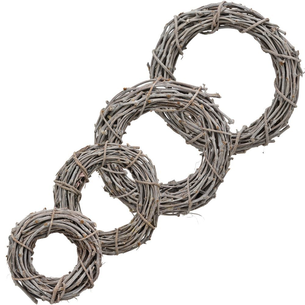 matches21 HOME & HOBBY Dekokranz Türkränze Rattan grau gewickelt div Größen günstig online kaufen