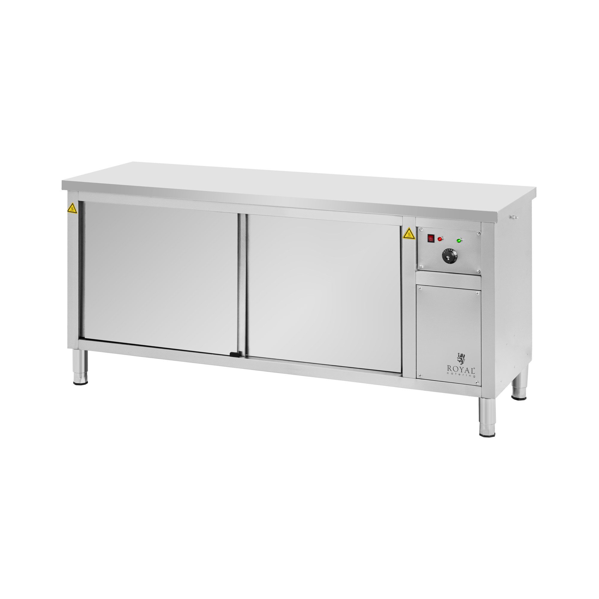 Royal Catering Tellerwärmer Wärmeschrank 180 x 60 x 85 cm Tellerwärmer 80 °C Edelstahl (304)