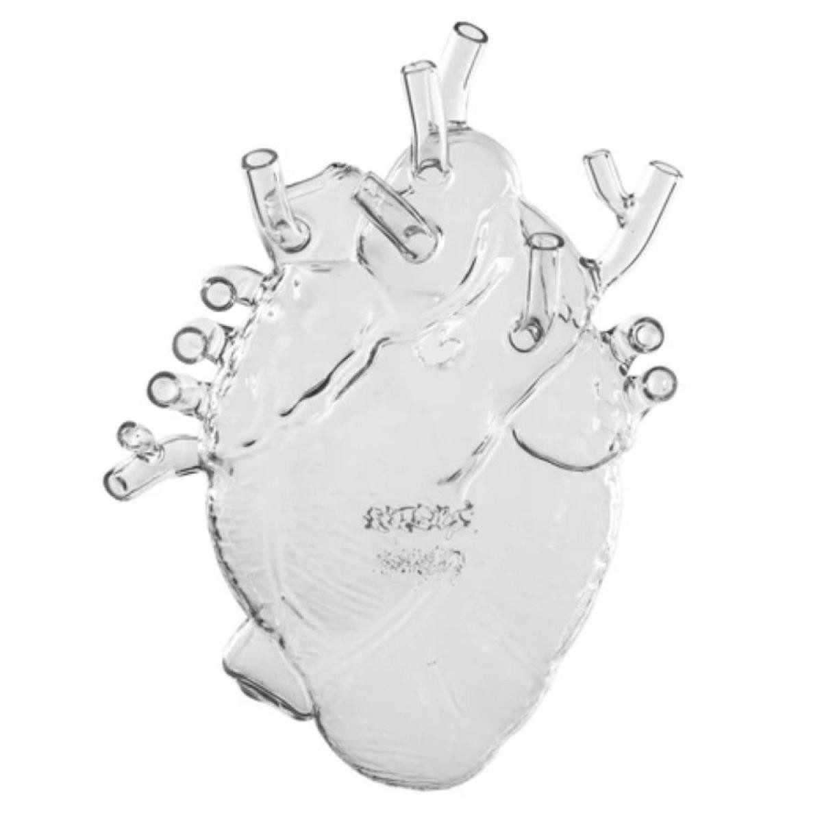 Seletti Dekovase Blumenvase Love in Bloom Herz Glas