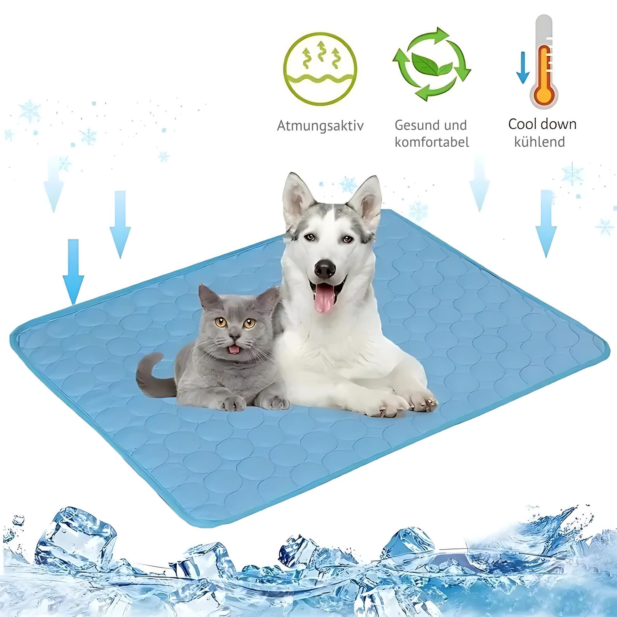 HS.SUPPLY Hundematte kühlende Matte für Ihr Haustier, Selbstkühlend & Atmungsaktiv, Ideal für Hunde oder Katzen