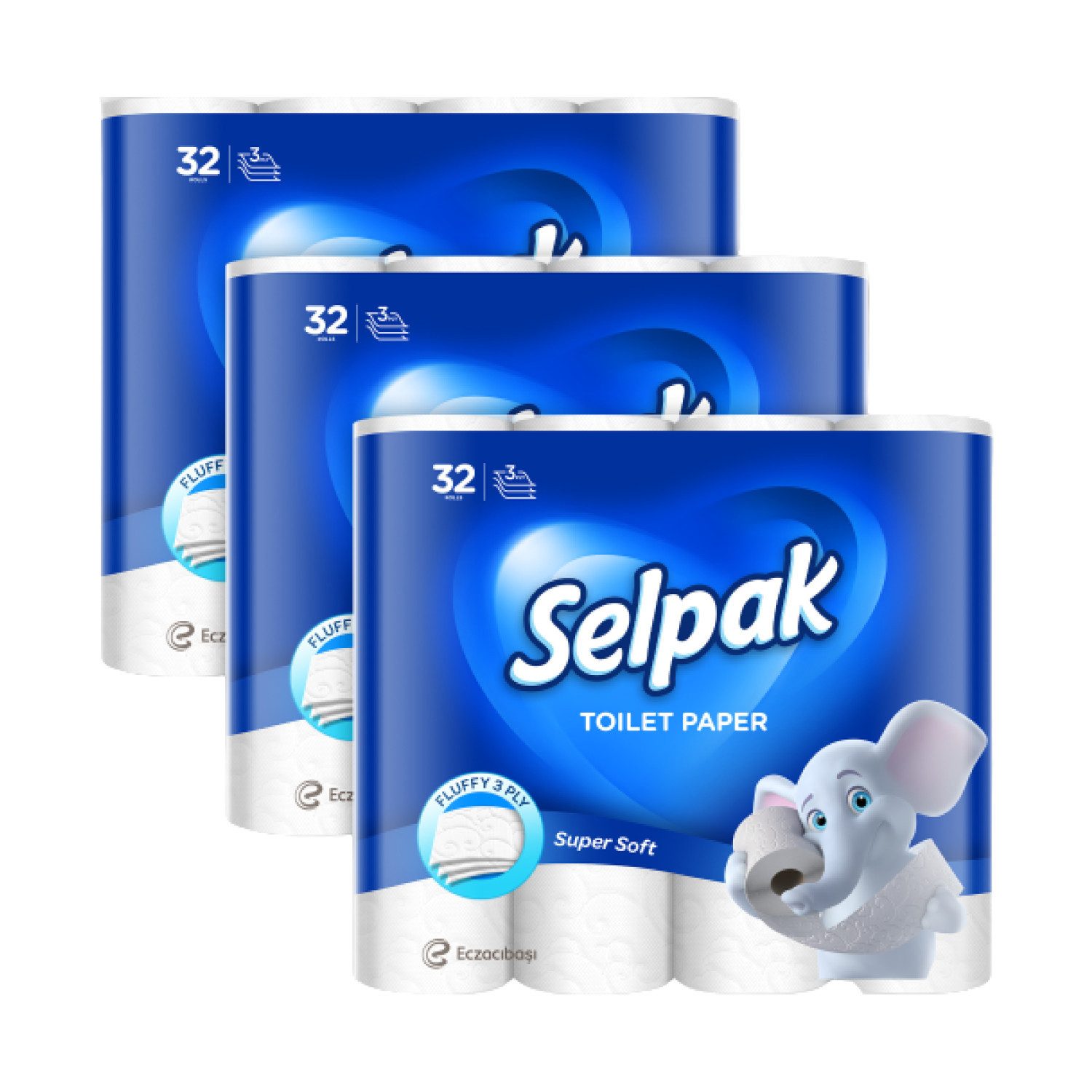 SELPAK Toilettenpapier SELPAK Klopapier 3-lagig, 100% Zellulose, 96 St.