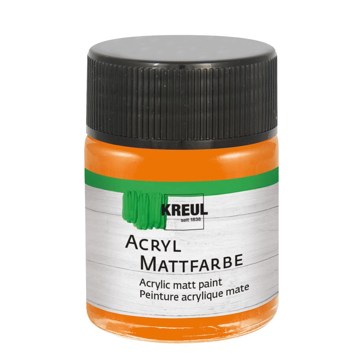 C. KREUL Acrylfarbe KREUL Acryl Mattfarbe orange 50ml Glas