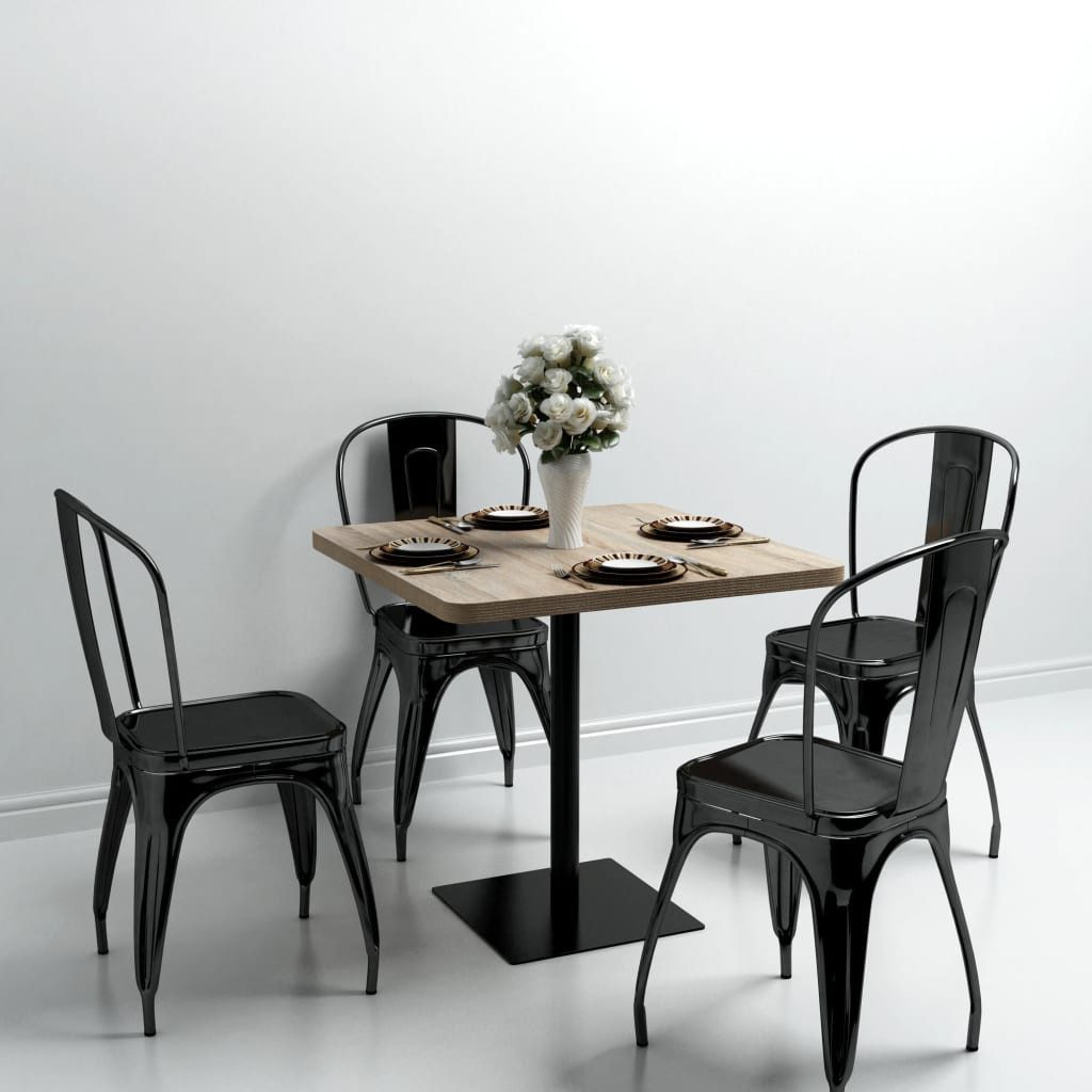 furnicato Bistrotisch MDF und Stahl Quadratisch günstig online kaufen