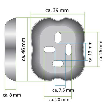 bremermann Toilettenpapierhalter Bad-Serie PIAZZA - Toilettenpapierhalter mit Glasablage 2in1, grau