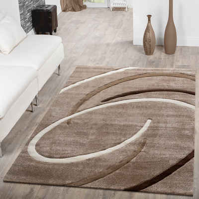 Designteppich Wohnzimmer Teppich Kurzflor 3D Design Abstraktes Design Modern, TT Home, rechteckig, Höhe: 16 mm