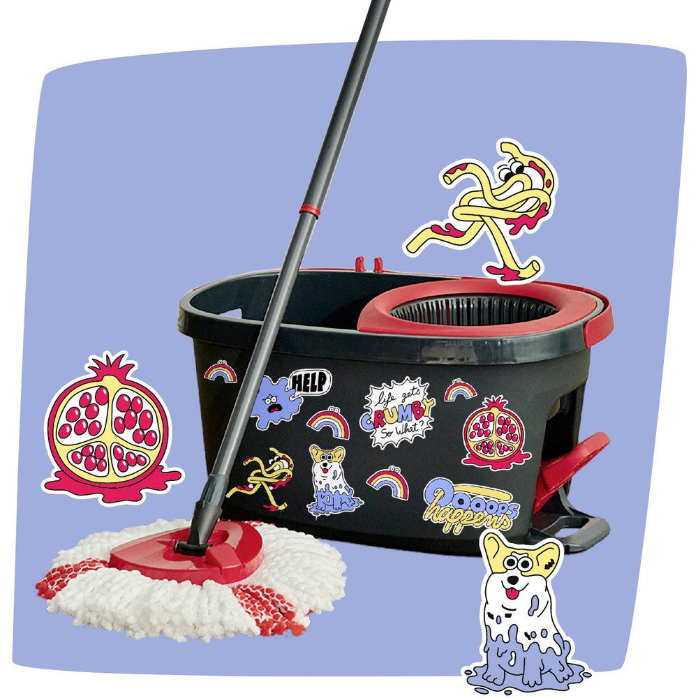 Vileda Staubbesen Vileda 183683 Vileda TURBO MY STYLE Box - Dirt is Good Wischmopp-Kompl