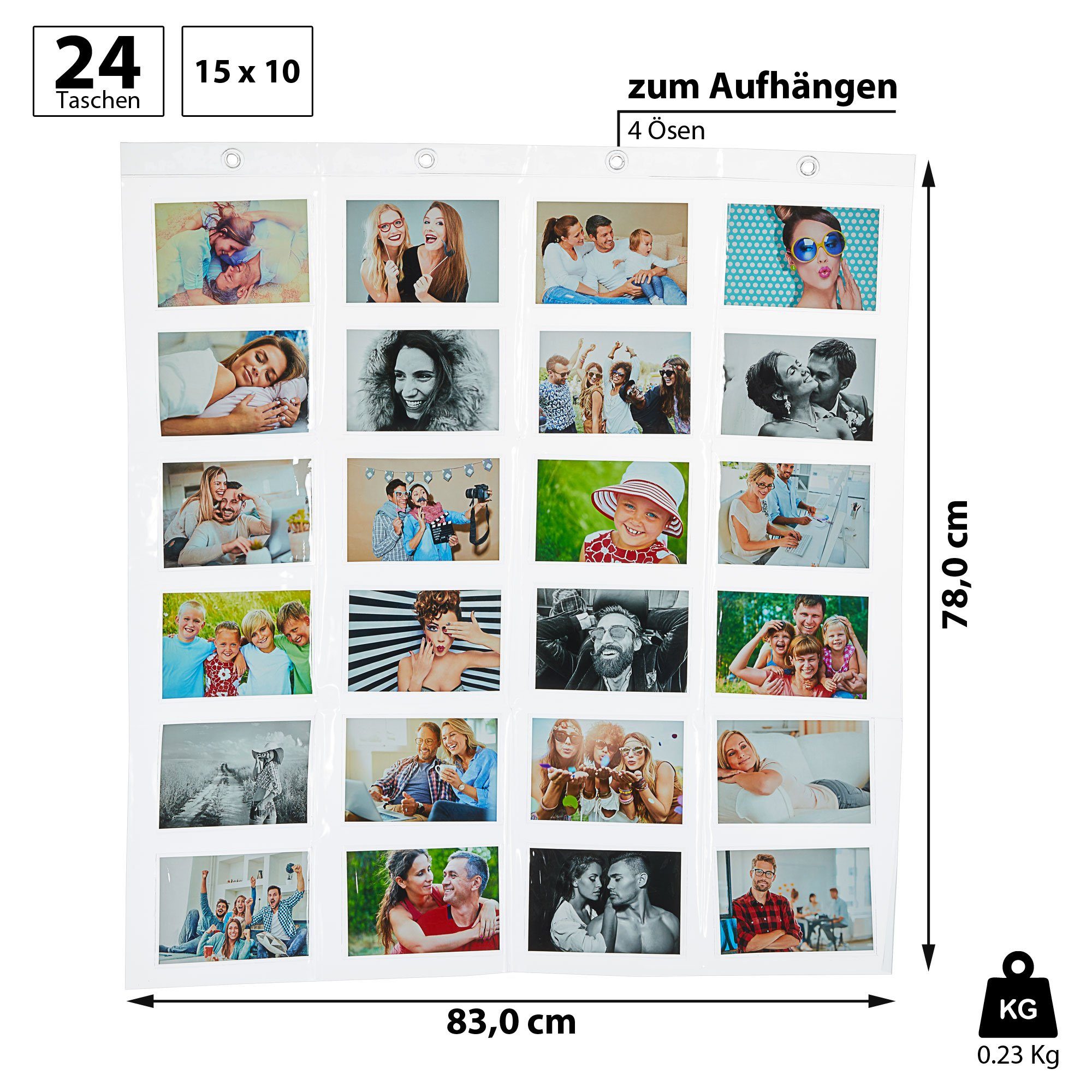 CEPEWA Bilderrahmen Fotovorhang Querformat Fotohalter Bildervorhang günstig online kaufen