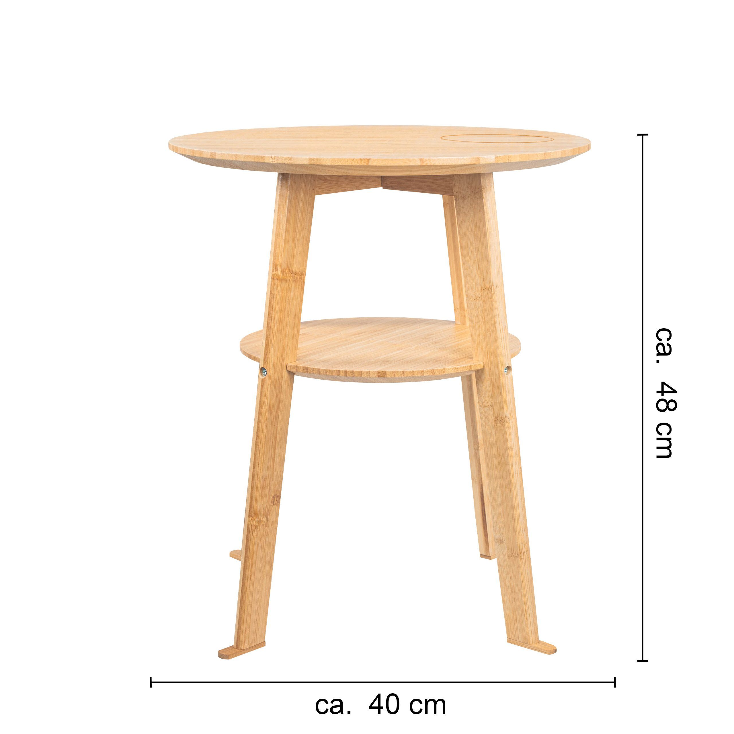 kamelshopping Beistelltisch Beistelltisch aus Bambus-Holz mit günstig online kaufen