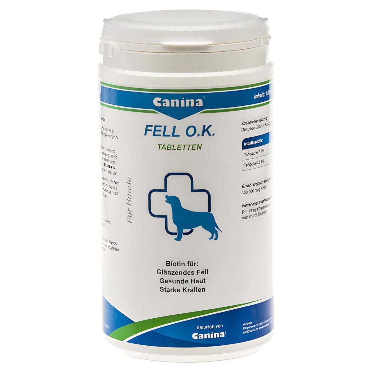 Canina Pharma Fell O.K. Tabletten 1 kg, Nahrungsergänzungsmittel für: Hund