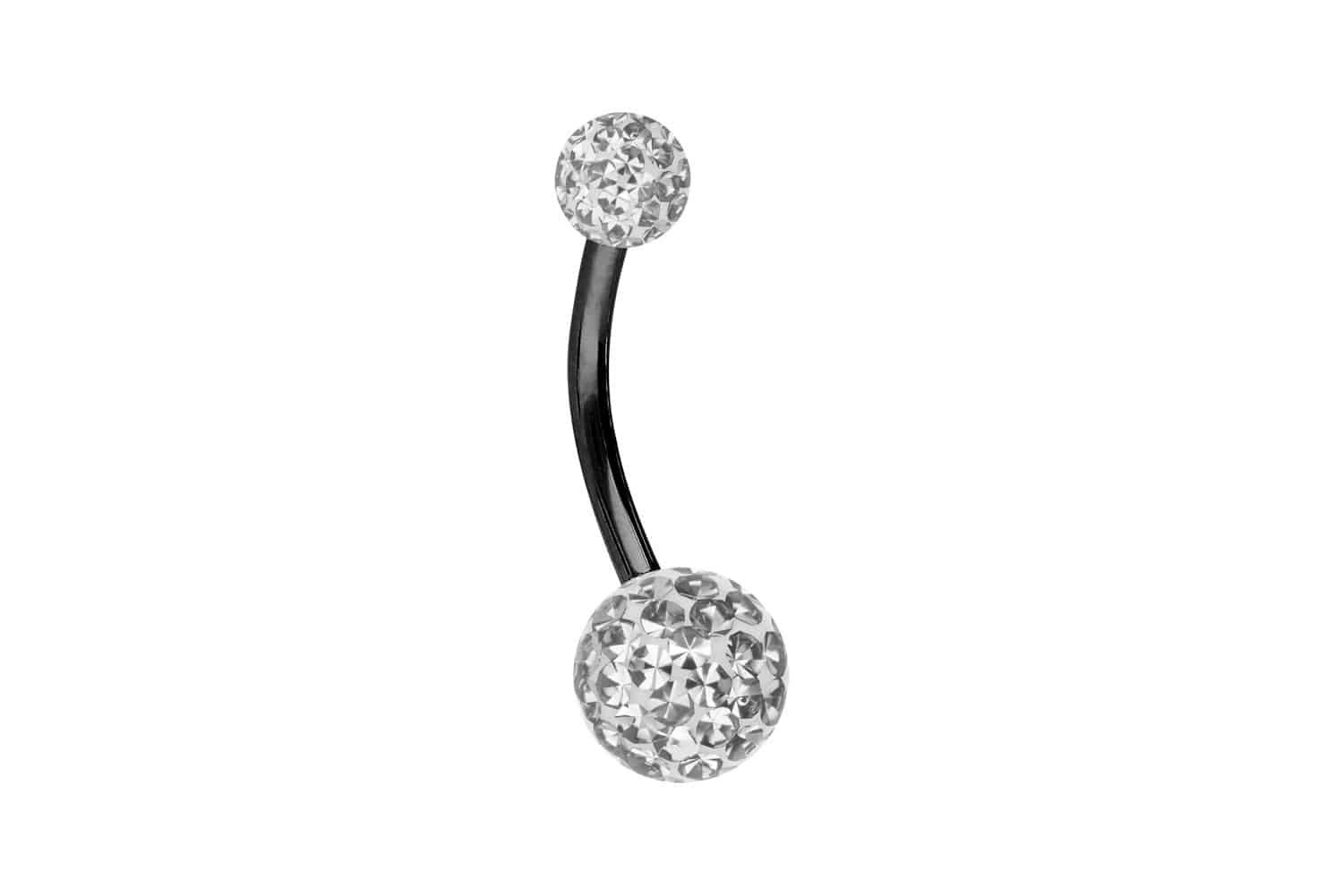 PIERCINGLINE Bauchnabelpiercing Chirurgenstahl Bananabell EPOXY-KUGELN (Bananabells, 1-tlg)