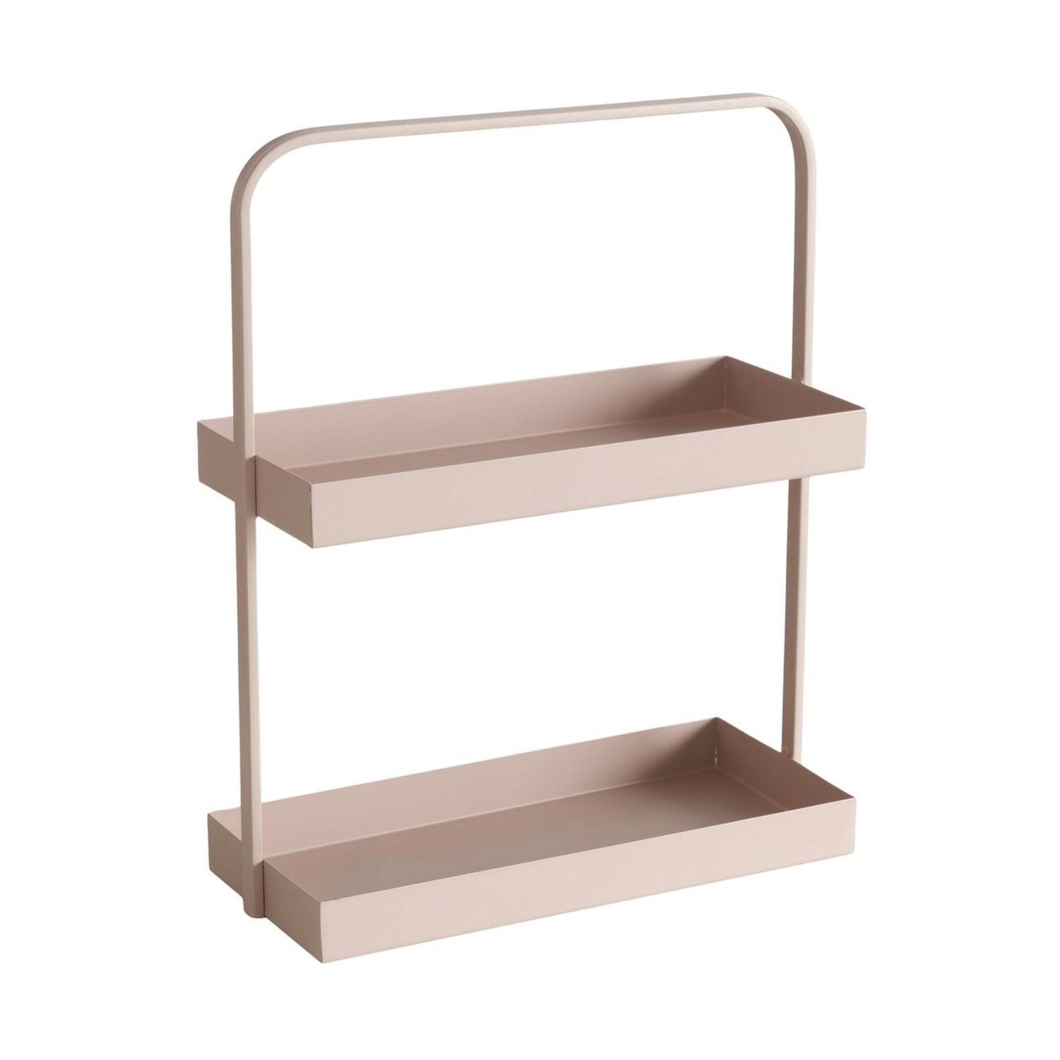 BOLTZE GRUPPE GmbH Etagere JAGO, H 38,5 cm, Beige, pulverbeschichtet, Eisen, (1-tlg), mit 2 Etagen und Tragegriff