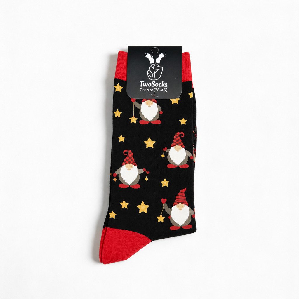 TwoSocks Freizeitsocken Wichtel Socken Weihnachtssocken Socken für Weihnachten, Einheitsgröße