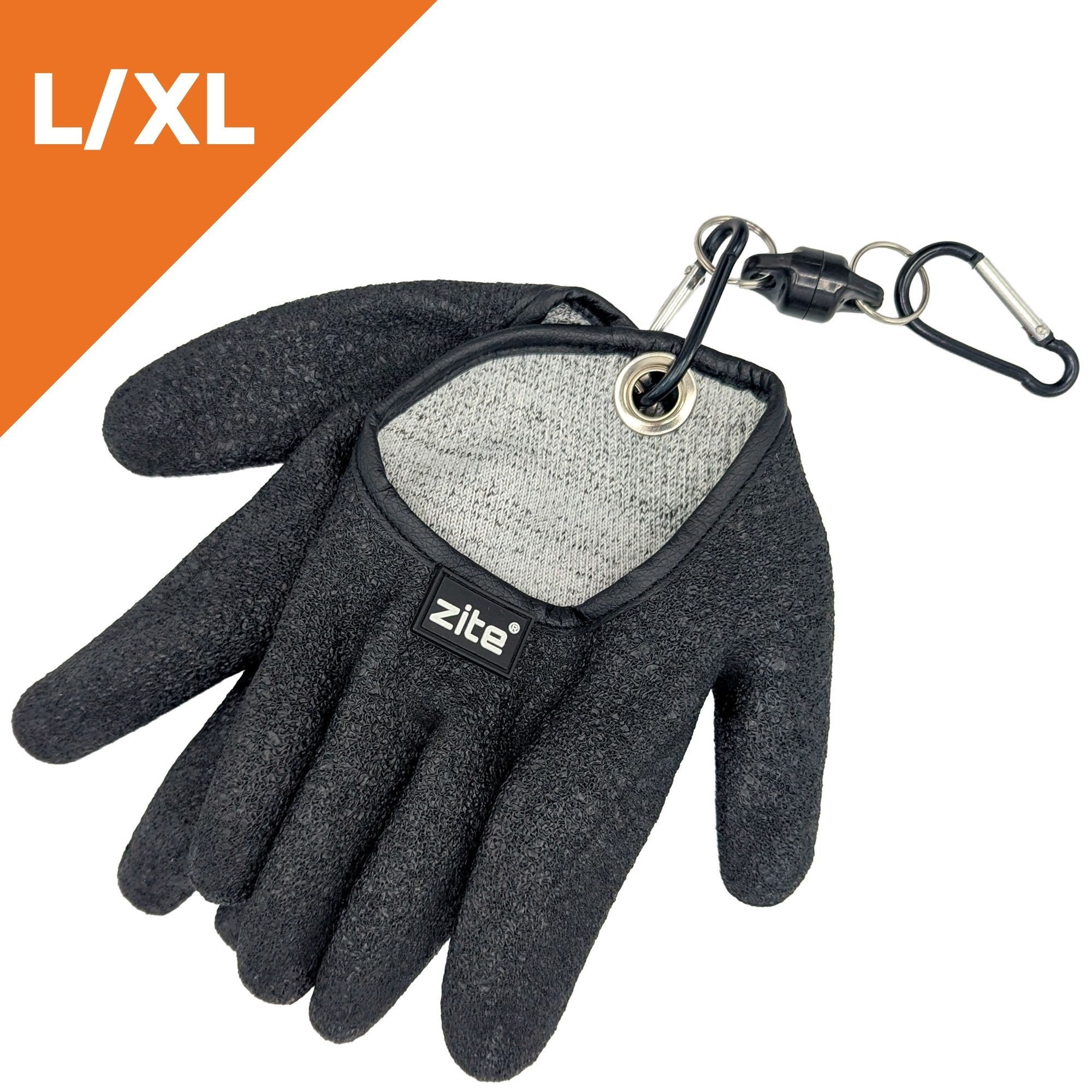 Zite Angelhandschuhe Landehandschuhe 2 Gr. mit Magnet-Karabiner Rutschhemme günstig online kaufen