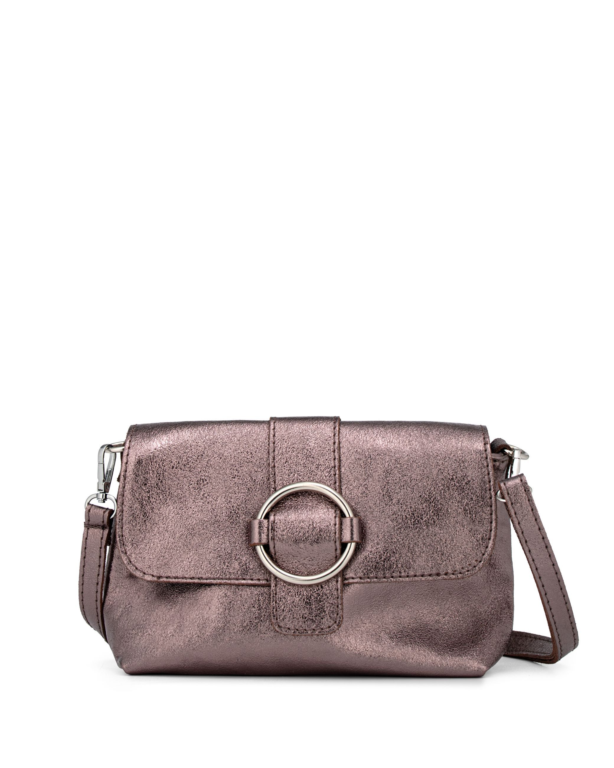 Caspar Clutch elegante Damen Leder Handtasche - Premium Line - Modell No.848, leicht, elegant & unempfindlich - 100% Echtleder - Handmade in Italy