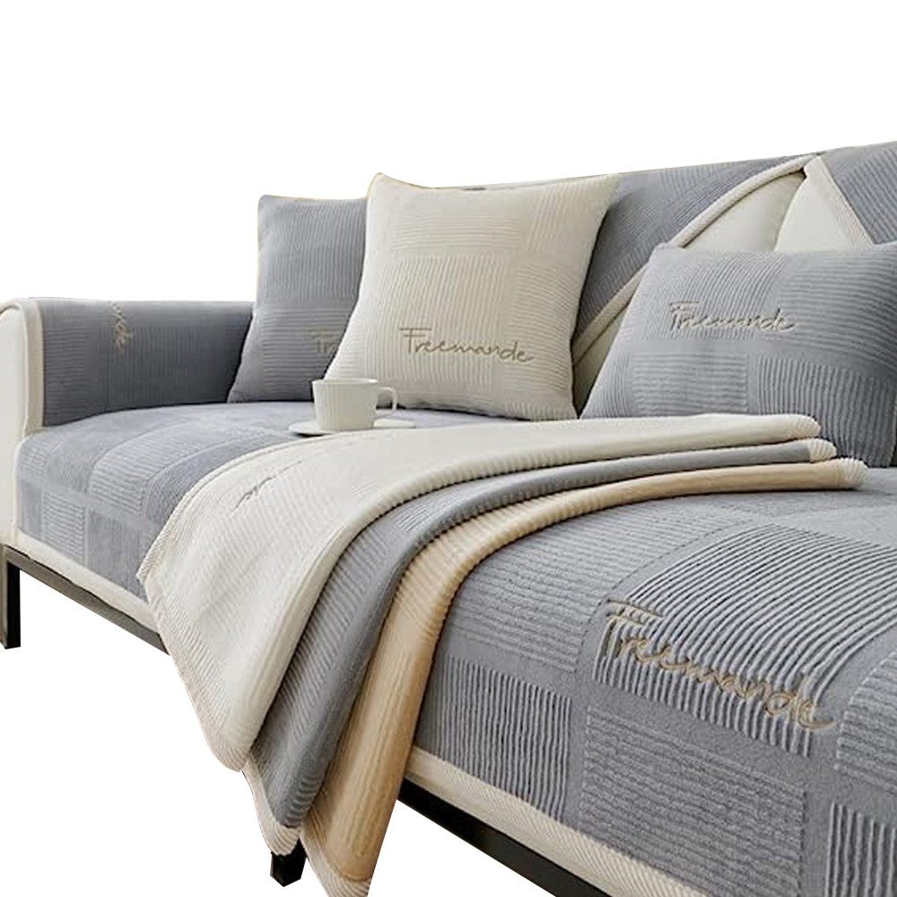 Minicloss Sofaschoner Sofaschoner Schlichtes, modernes Sofabezugs, dickes sofahussen, Geeignet für alle Jahreszeiten, rutschfest