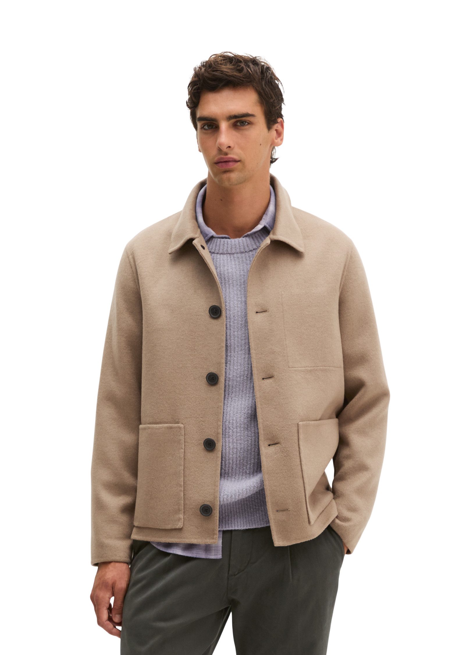 Marc O'Polo Wolljacke regular aus weichem Double Face Wool Blend