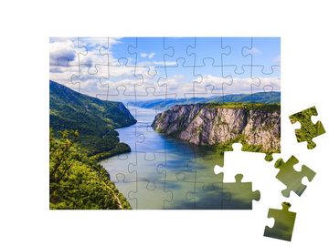 puzzleYOU Puzzle Donauschlucht, das Eiserne Tor, Serbien, 48 Puzzleteile, puzzleYOU-Kollektionen Donau