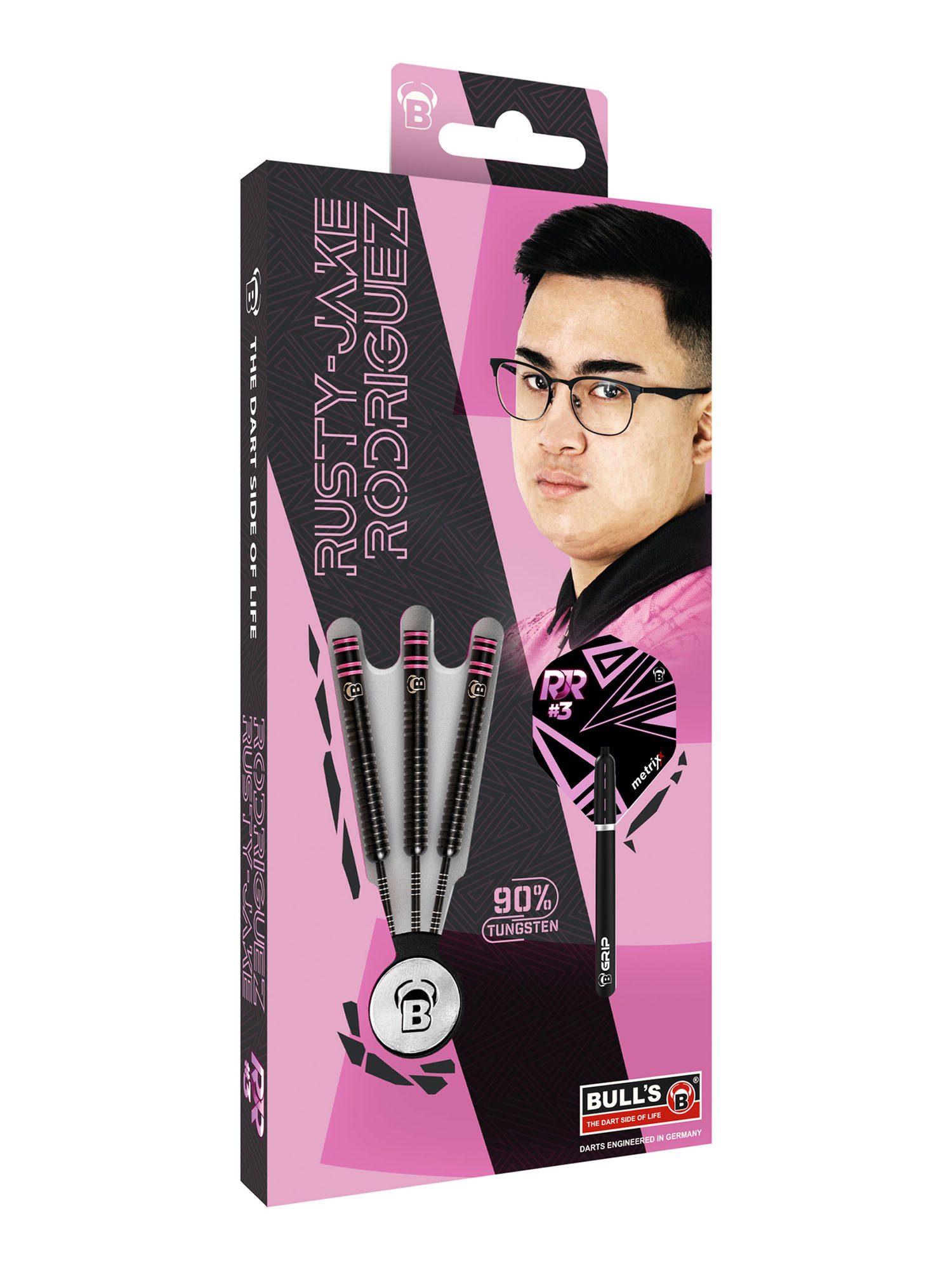 BULL'S Dartpfeil Rusty Jake Rodriguez Dartpfeile Darts-Set Profi, unisex neutral
