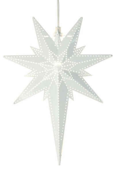 STAR TRADING LED Stern Messingstern Bethlehem Weihnachtsstern hängend 7-zackig 35cm Kabel