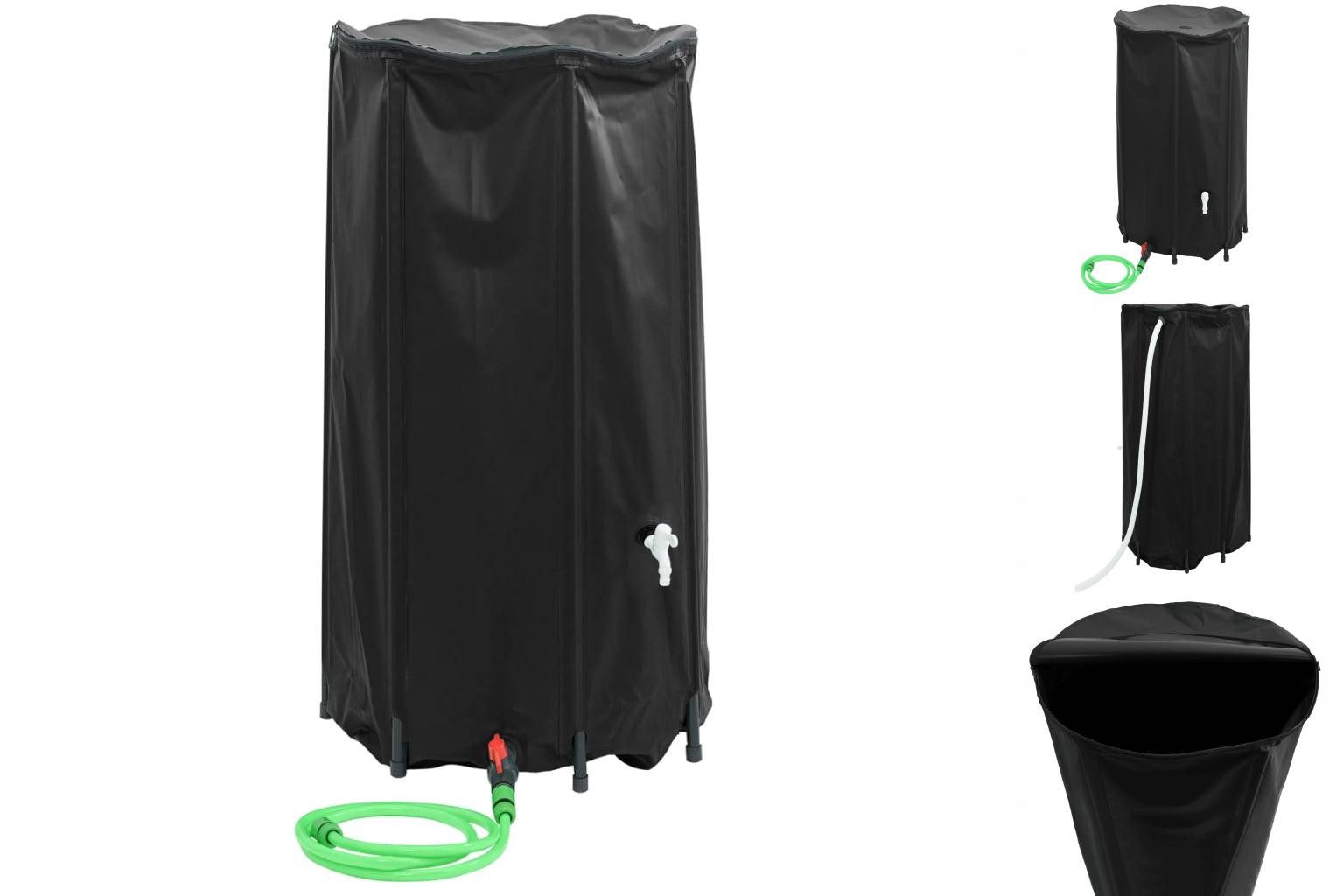 vidaXL Regentonne Wassertank mit Wasserhahn Faltbar 250 L PVC