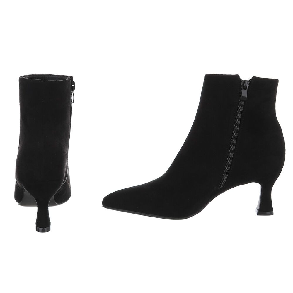Ital-Design Elegante Stiefelette mit Absatz für Damen - Alltagsschuhe Stiefelette (89852616) Pfennig-/Stilettoabsatz Stiefeletten in Schwarz – Bild 5 von 5