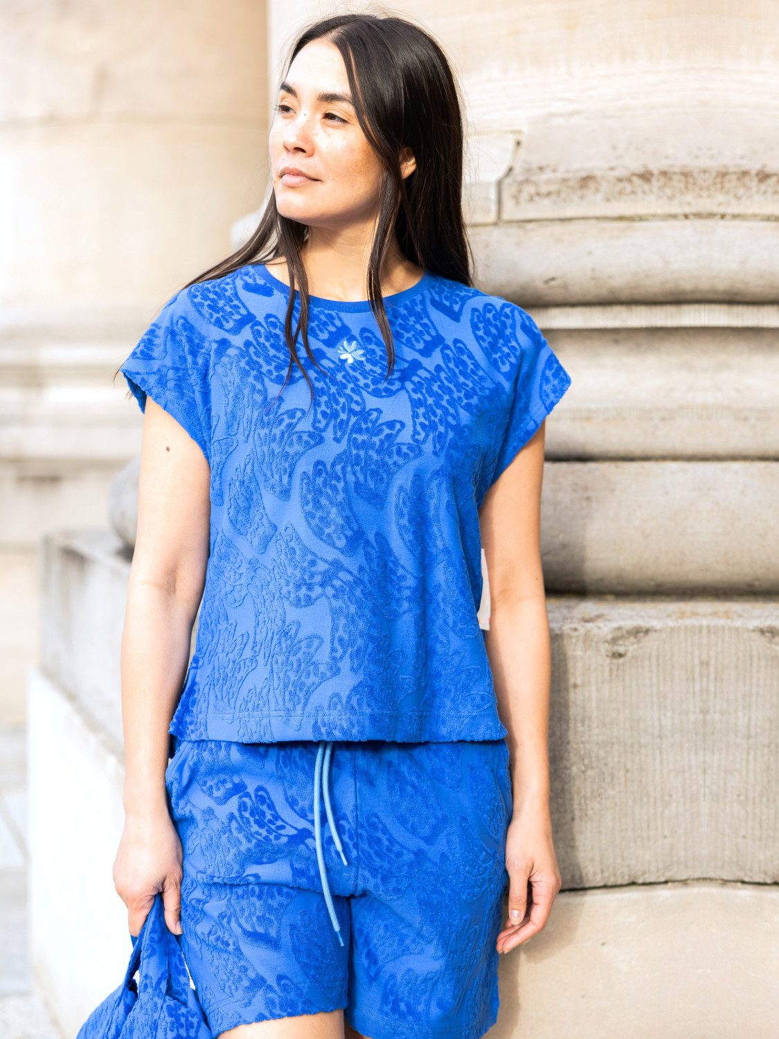 LIKS. Munich Sweatshorts Frottee SaskiaC mit Jacquard – Bild 3 von 5
