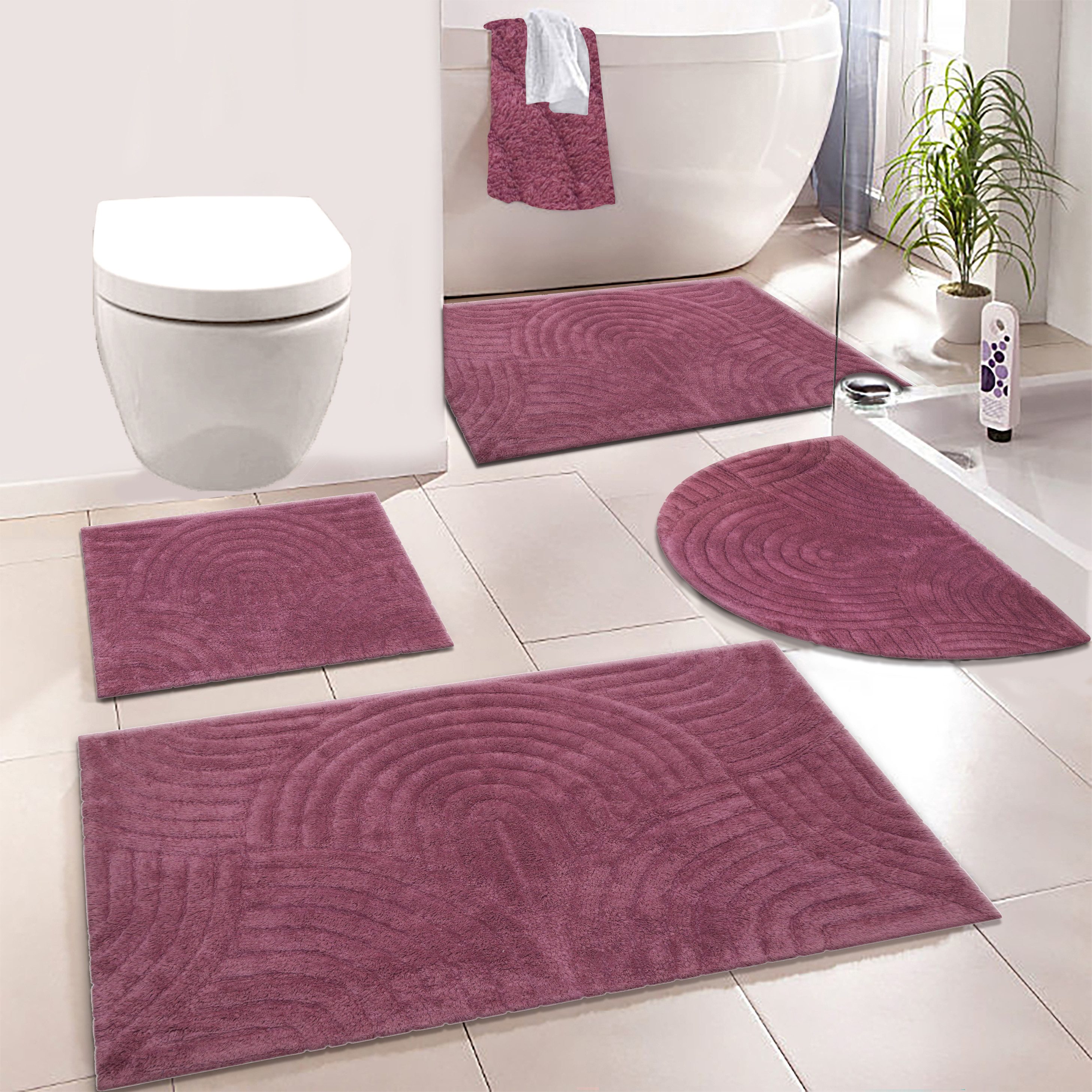 Badematte Juna, Badvorleger, Badezimmer Teppich, Zen, Scandi, Boho