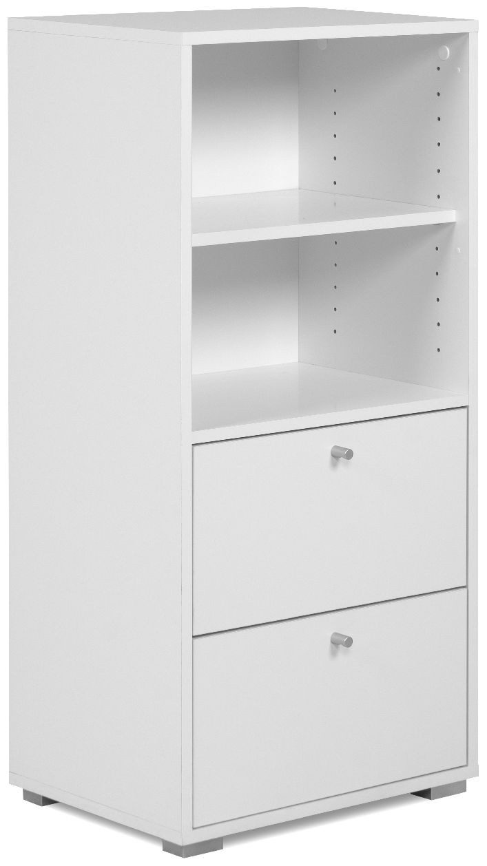 Finori Regal Fyn 20B, Weiß, Modern, inkl. Wandbefestigung, 46 x 96,5 x 33,5 cm