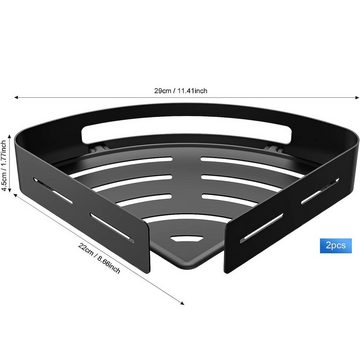 NUODWELL Duschablage Duschablagen Ohne Bohren, Ecke Edelstahl 2 Stück, Mit 6 Klebrige Haken
