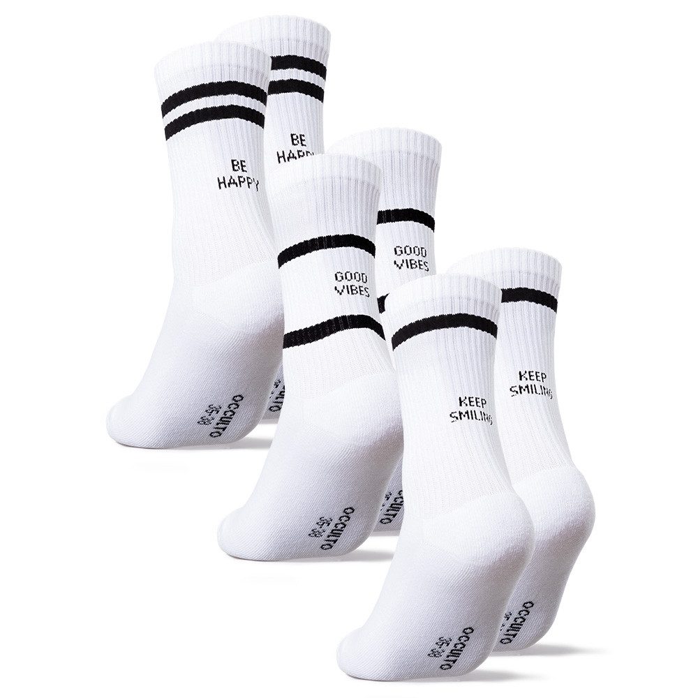 OCCULTO Tennissocken Damen & Herren Statement Tennis Носки 3er Pack (Modell: Leo) (3-Paar)