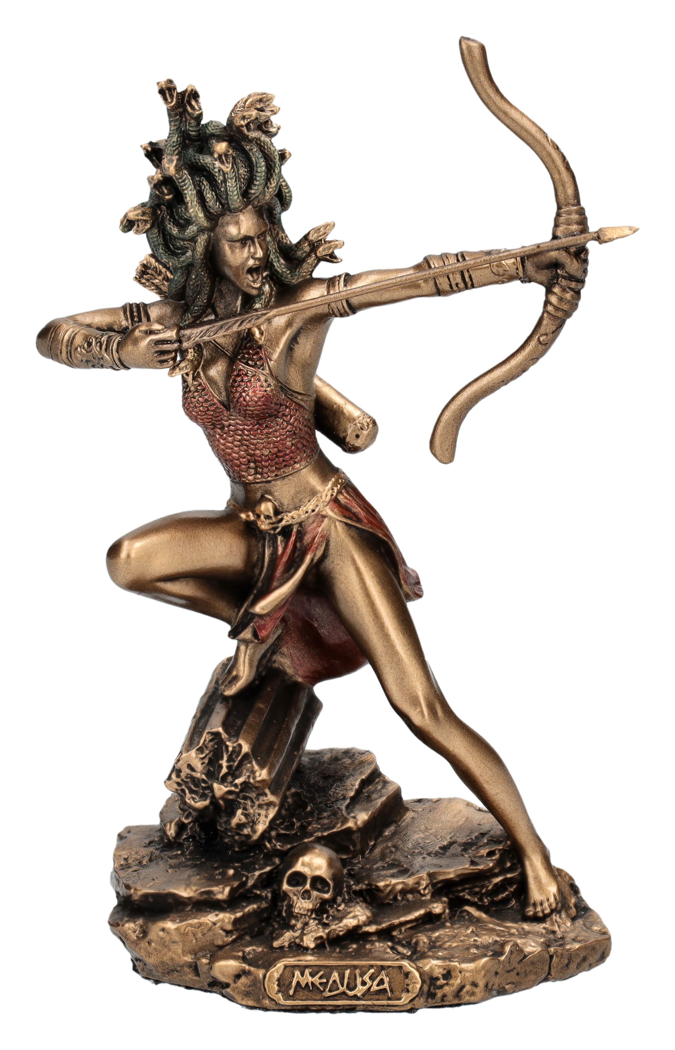 Figuren Shop GmbH Dekofigur Medusa Figur – Gorgone Miniatur 11 cm Dekofigur griechische Mythologie