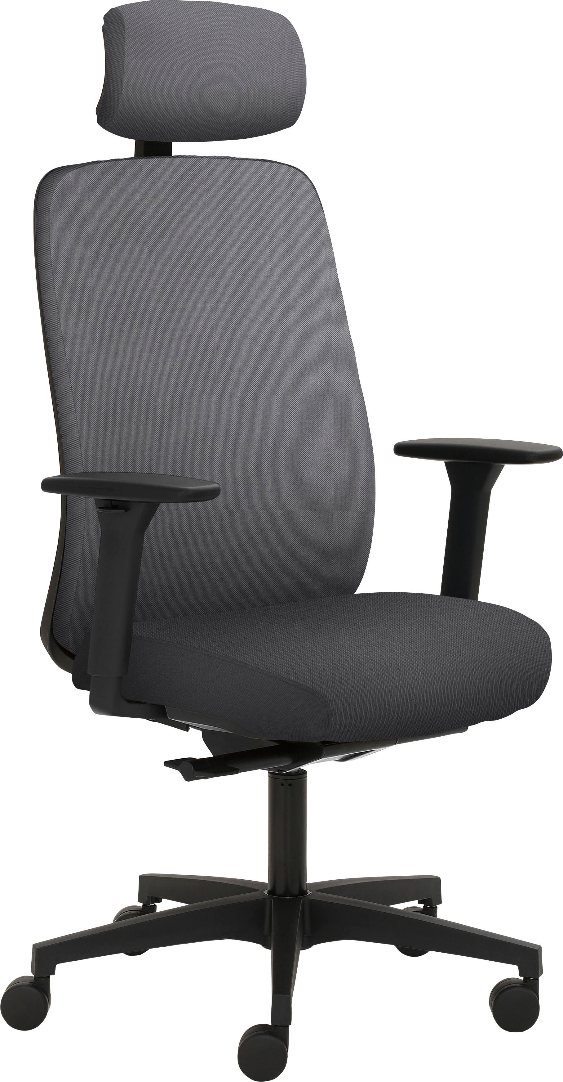Mayer Sitzmöbel Drehstuhl 2229, höhenverstellbare Armlehnen, Kopfstütze, Sitztiefenverstellung Grau | Grau