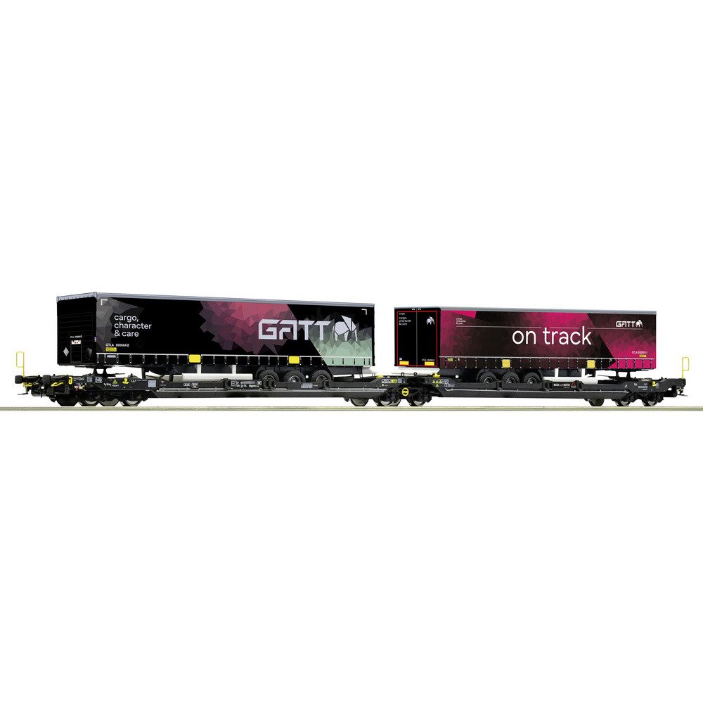 Roco Вагоны грузовые Roco 6600170 H0 Doppeltaschen-Gelenkwagen T3000e der TX Logistik TX Lo