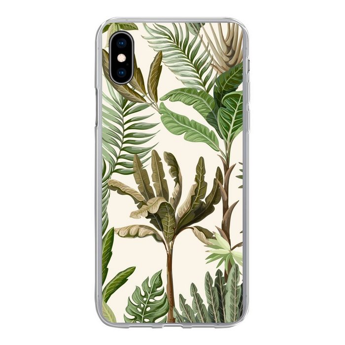 MuchoWow Handyhülle Dschungel - Palme - Bananenstaude - Kinder - Natur - Pflanzen Handyhülle Apple iPhone Xs Smartphone-Bumper Print Handy