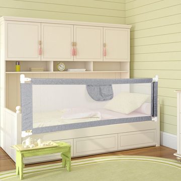 Clanmacy Bettschutzgitter Bettgitter, 150 cm/180 cm/200 cm, Schutz, geeignet für Kinderbetten (Elternbetten und alle Matratzen Massivholz), aus Metall