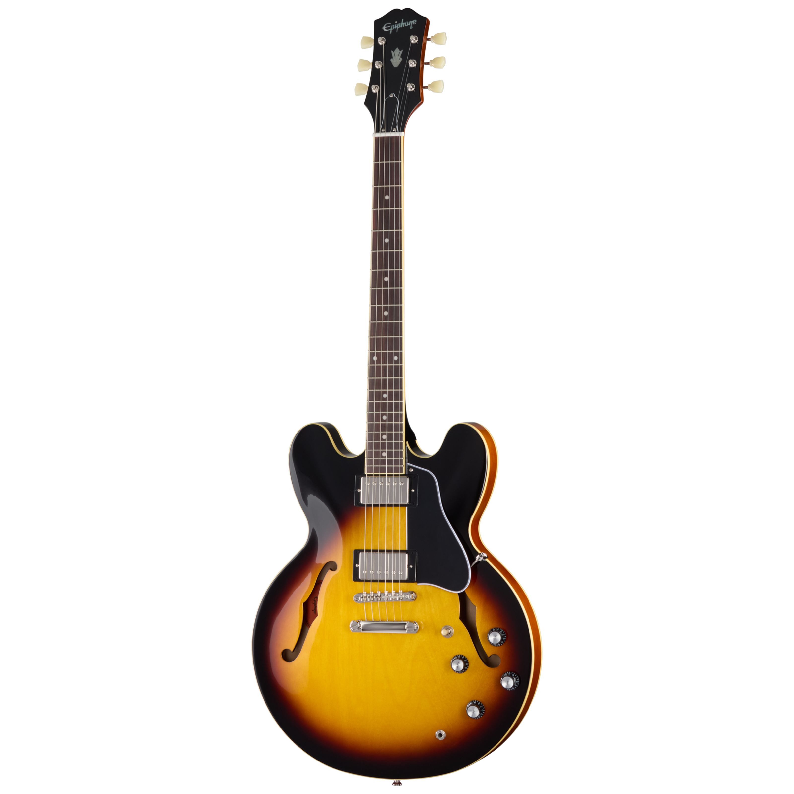 Epiphone Halbakustik-Gitarre, Halb-Akustik Gitarren, Semi Hollow-Modelle, ES-335 Vintage Sunburst - Halbakustik Gitarre