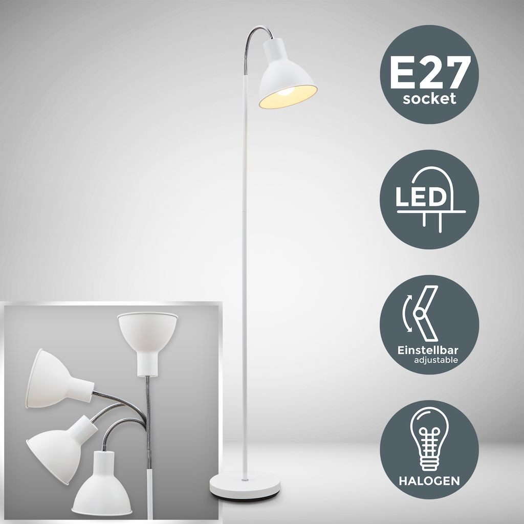 B.K.Licht Stehlampe BKL1196, ohne Leuchtmittel, 3000K - Warmweiß