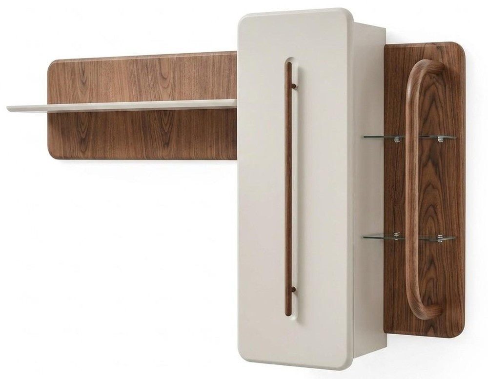 Xlmoebel Hängeregal Haengendes Regal Stil modern braun Wohnzimmer praktisch, 1-tlg.