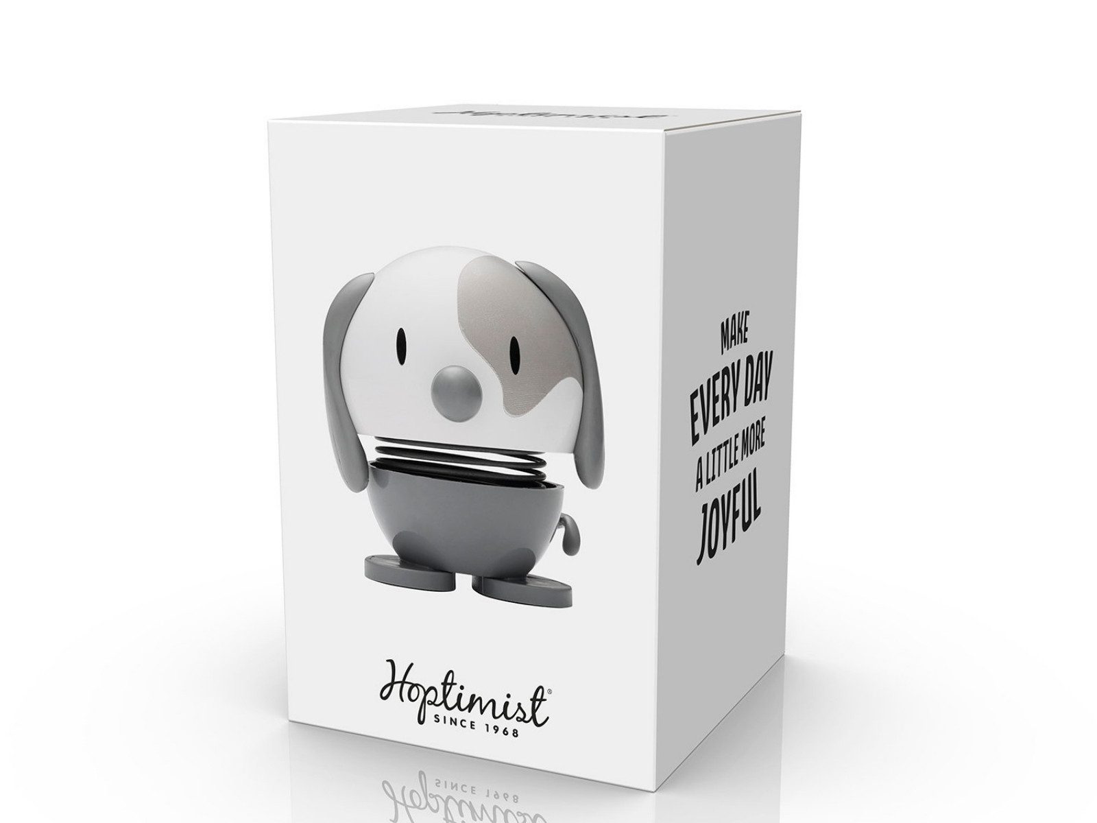 HOPTIMIST Dekofigur Dog cool grey 7,2cm