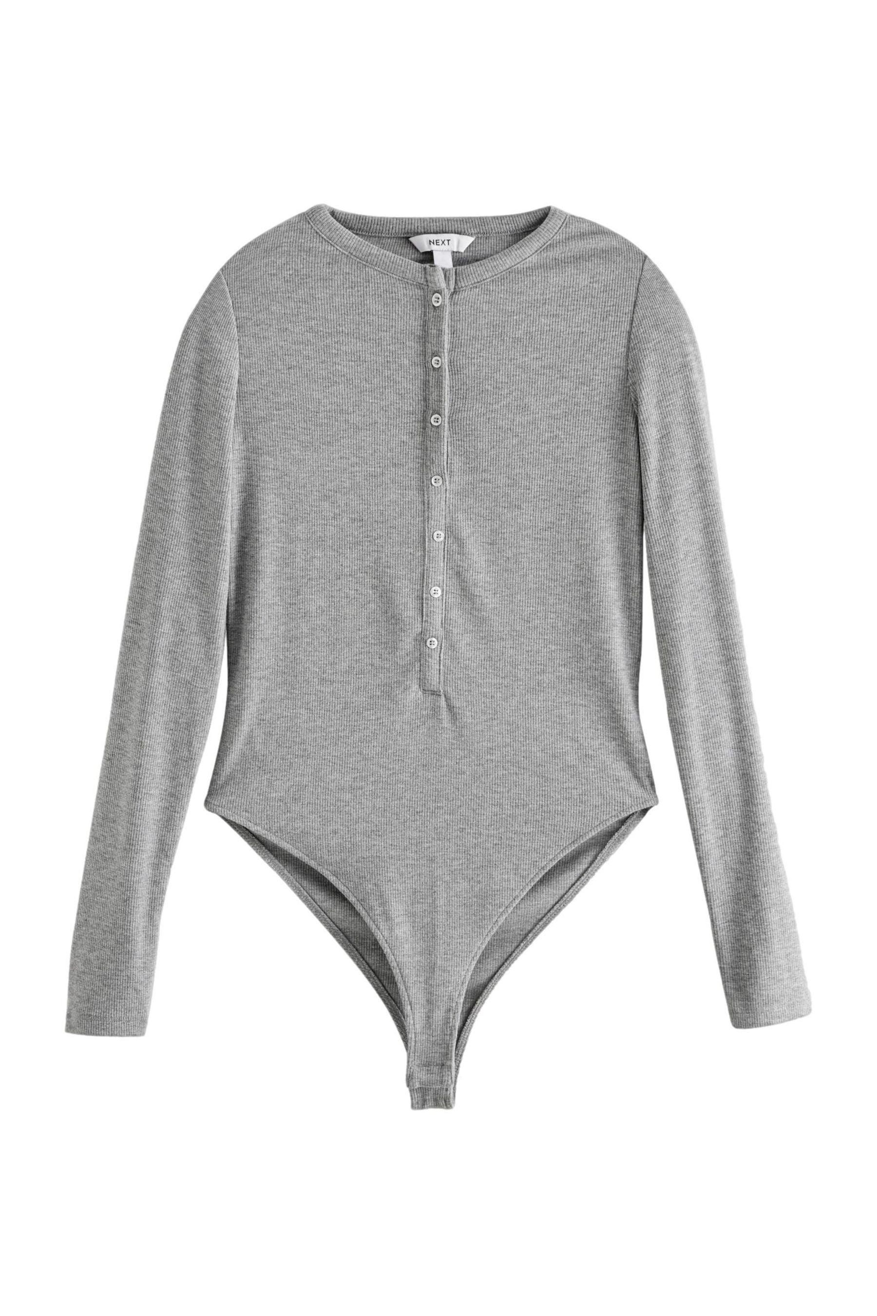 Next Langarmbody Gerippter, langärmliger Henley-Body (1-tlg)