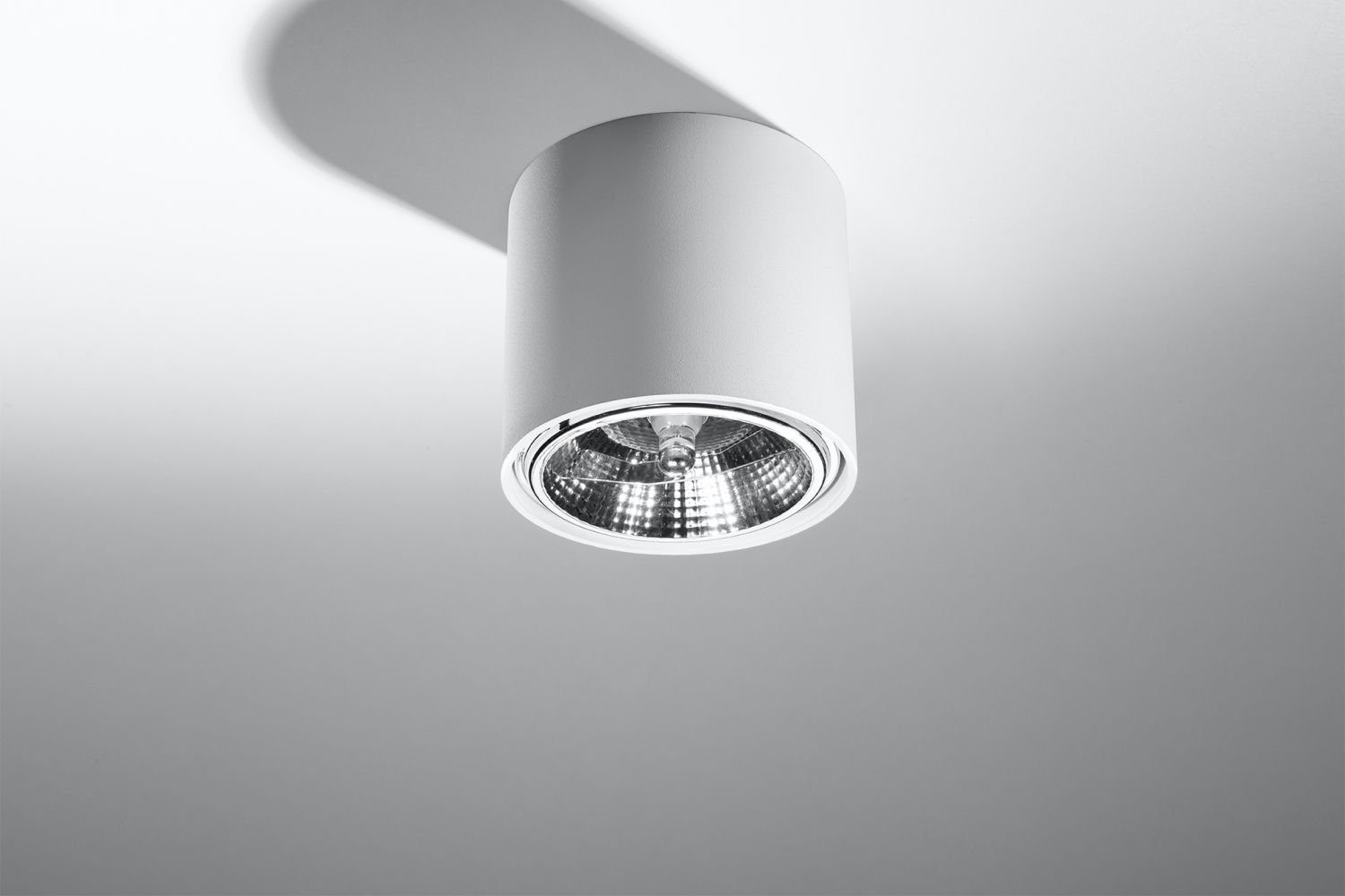 Modern ohne Leuchtmittel, Deckenleuchte klein Licht-Erlebnisse Weiß Deckenspot GU10 Wohnzimmer JASMYNN, Ø12cm Metall Flur
