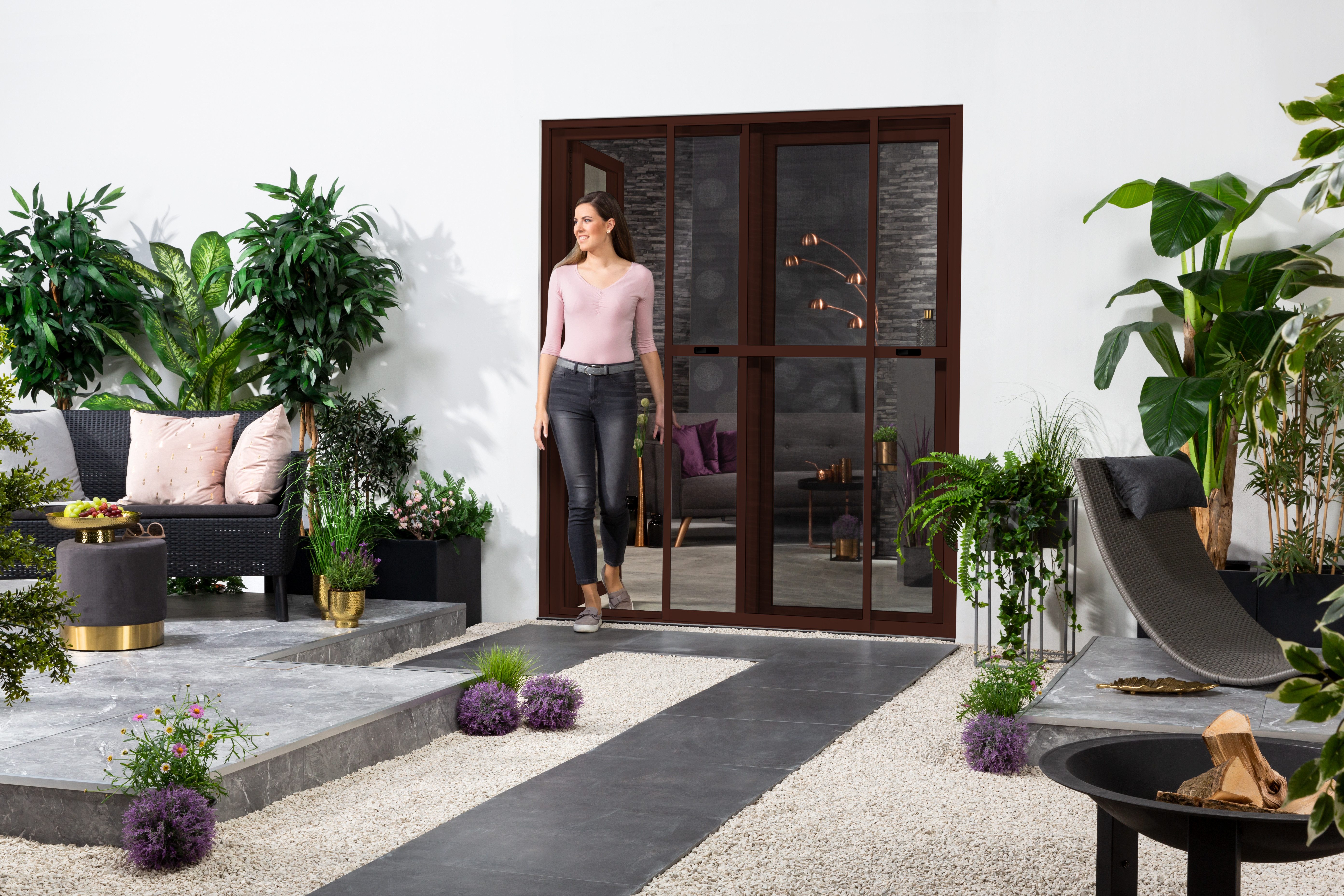 hecht international Insektenschutz-Tür COMFORT, braun/anthrazit, BxH: günstig online kaufen