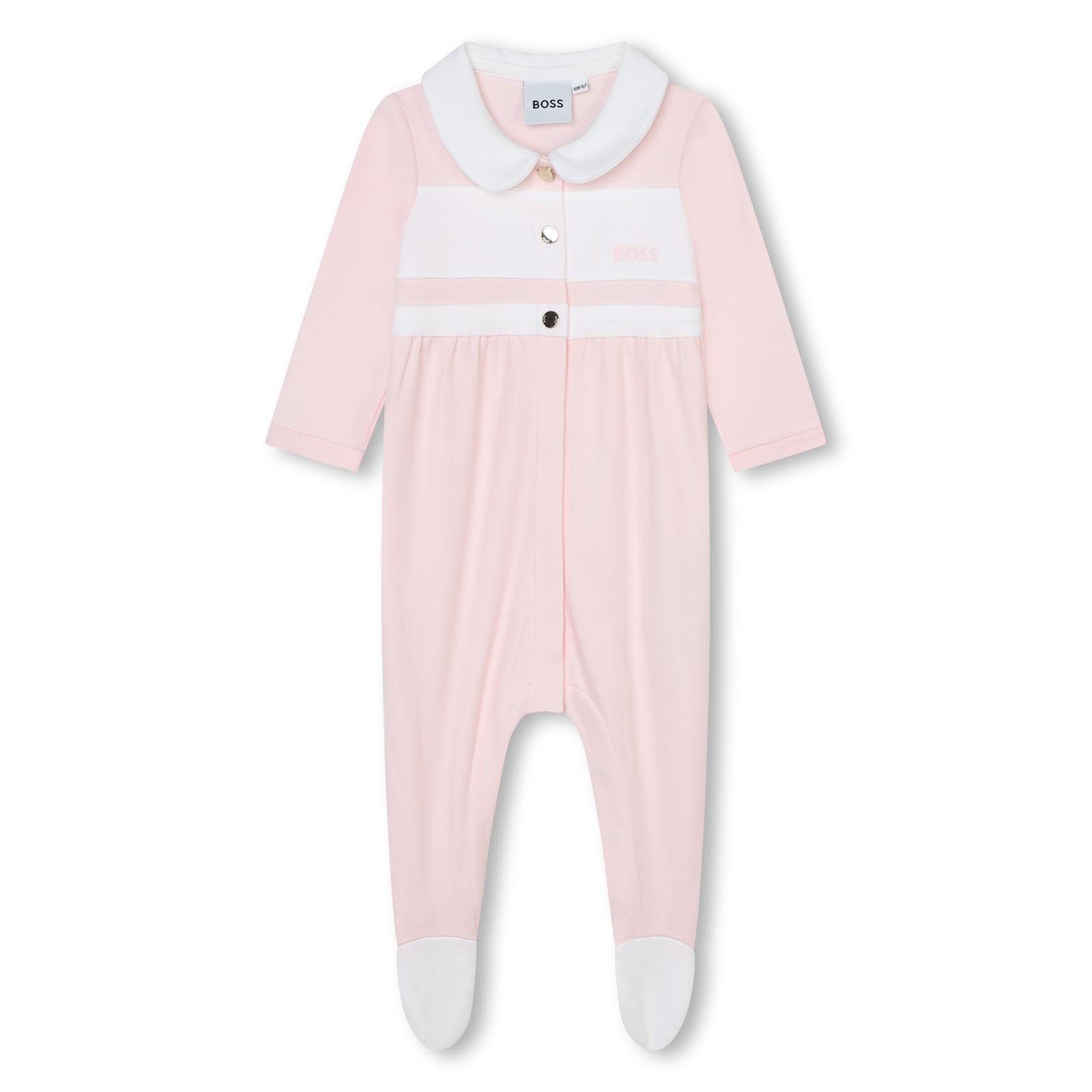 BOSS Strampler Rosa Baby-Strampler von Hugo Boss aus Bio-Baumwolle