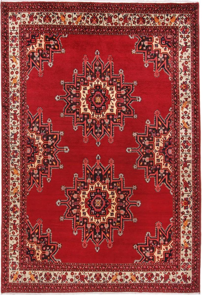 Orientteppich Shiraz 214x312 Handgeknüpfter Orientteppich 10 mm / rechteckig, Nain Höhe: Perserteppich, Trading