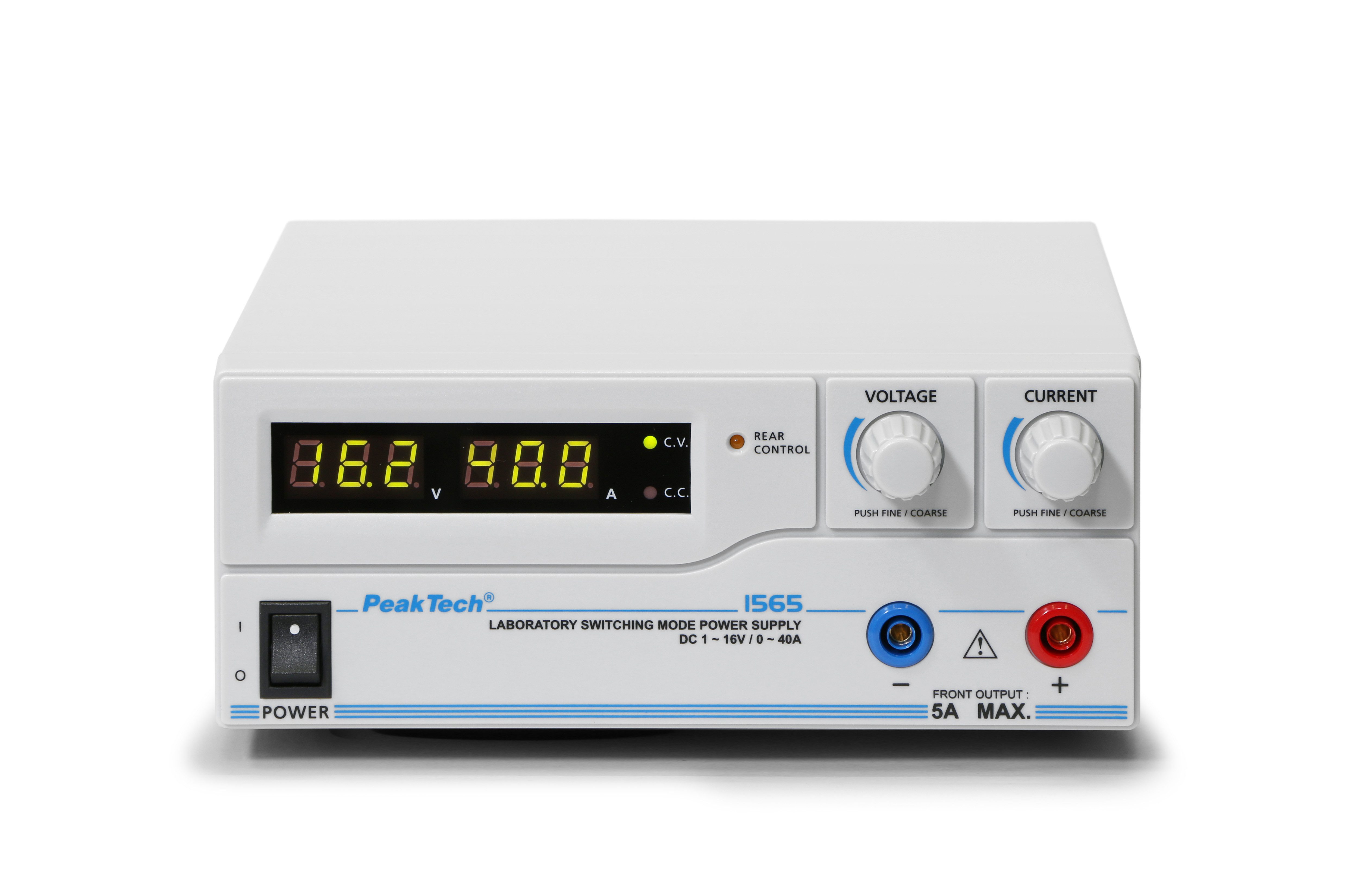 PeakTech Labornetzteil 1-16V / 0-40A DC – Labornetzgerät Labor-Netzteil